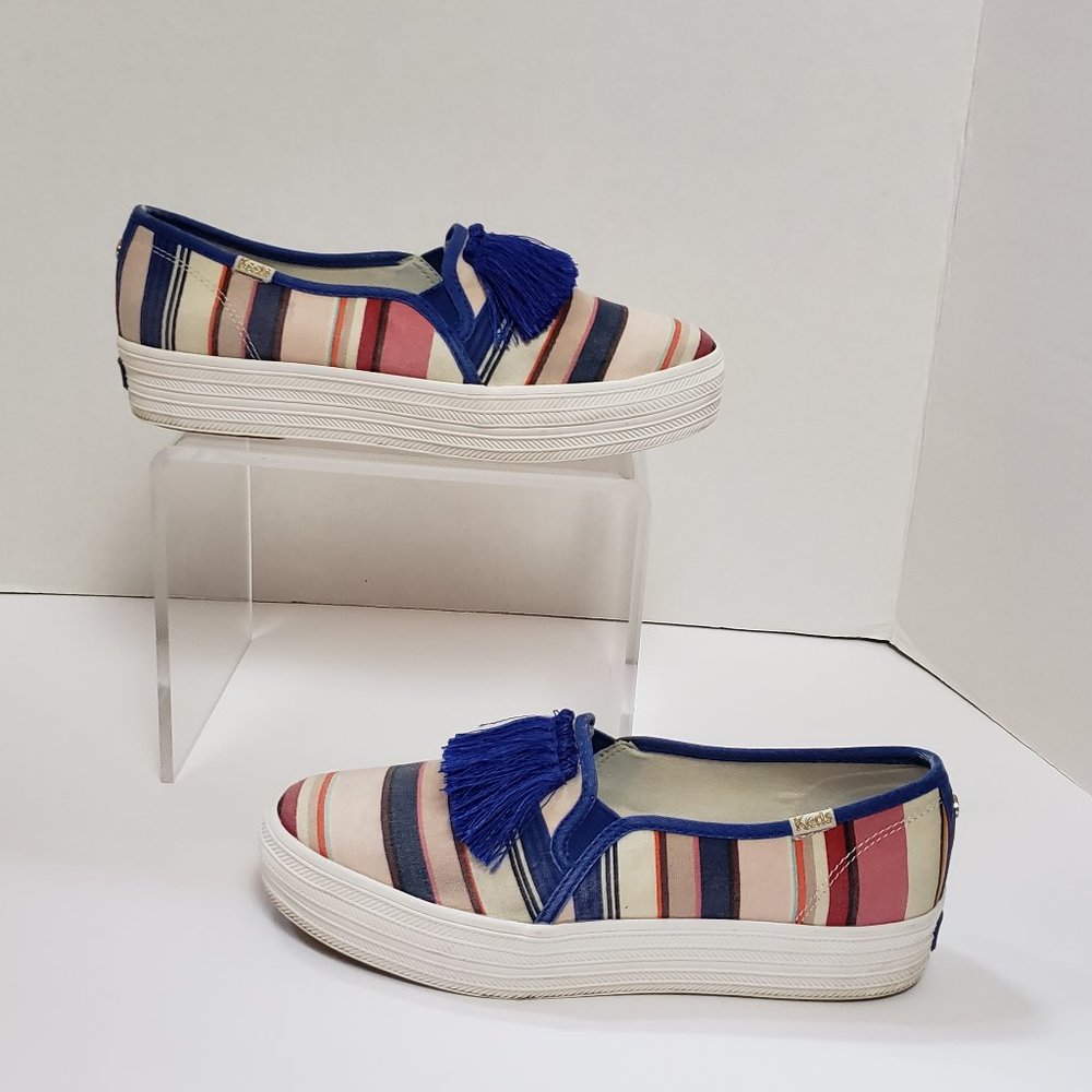 Kate Spade x Keds Decker Too Striped Tassel Shoes